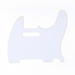 Musiclily 5 Hole Vintage Telecaster Pickguard Electric Guitar Scratch Plate for USA/Mexican Made Fender Standard Tele Style, White 1ply