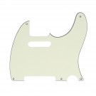 Musiclily 5 Hole Vintage Telecaster Pickguard Electric Guitar Scratch Plate for USA/Mexican Made Fender Standard Tele Style, Ivory 3ply