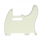 Musiclily 5 Hole Vintage Telecaster Pickguard Electric Guitar Scratch Plate for USA/Mexican Made Fender Standard Tele Style, Mint Green 3ply