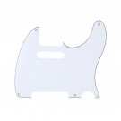 Musiclily 5 Hole Vintage Tele Guitar Pickguard for USA/Mexican Made Fender Standard Telecaster Style, 3Py White 