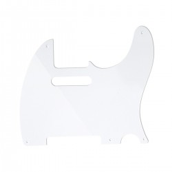 Musiclily Pro 5-Hole Guitar Pickguard for MIJ JPN Japan Tele Style,1Ply White