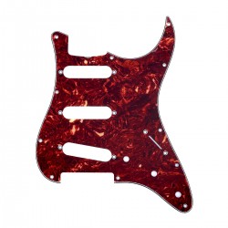 Musiclily Pro 11-Hole 62 Strat SSS Guitar Pickguard for MIJ JPN Japan Stratocaster,4Ply Vintage Tortoise