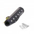 Wilkinson Vintage Tone Alnico 5 Staggered Single Coil Pickups SSS Set for Strat Style Electric Guitar, Black