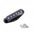 Wilkinson Vintage Tone Alnico 5 Staggered Single Coil Pickups SSS Set for Strat Style Electric Guitar, Black