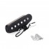 Wilkinson Vintage Tone Alnico 5 Staggered Single Coil Pickups SSS Set for Strat Style Electric Guitar, Black
