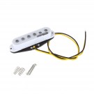 Wilkinson Vintage Tone Alnico 5 Single Coil Pickup for Strat Style Guitar Middle, White