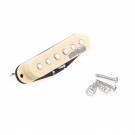 Wilkinson High Output Ceramic ST Single Coil Neck Pickup for Strat Style Electric Guitar, Cream