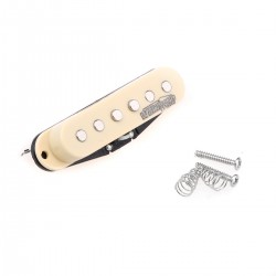 Wilkinson High Output Ceramic ST Single Coil Neck Pickup for Strat Style Electric Guitar, Cream