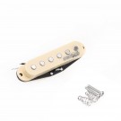 Wilkinson High Output Ceramic ST Single Coil Middle Pickup for Strat Style Electric Guitar, Cream