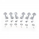 Wilkinson 3R3L E-Z-LOK Guitar Tuners Machine Heads Tuning Pegs Keys Set for Electric or Acoustic Guitar, Chrome