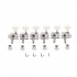 Musiclily Pro Vintage 6-in-Line  Guitar Tuners Split Shaft Machine Heads Tuning Pegs Keys Set for Squier Classic Vibe Fender Strat/Tele Style, Nickel with Off White Button