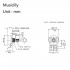 CTS 450 Series B500K Split Shaft Linear Pot Potentiometer for Electric Guitar Bass, 10% Tolerance