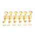 Musiclily Pro 6-in-line 2-pins Sealed Guitar Tuners Machine Head Tuning Pegs Set for Fender Strat/Tele,  Gold