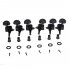 Wilkinson 3L3R Roto Style Sealed Guitar Tuners Machine Heads Tuning Pegs Keys Set for Gibson or Epiphone Les Paul, Black