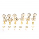 Wilkinson 3L3R Roto Style Sealed Guitar Tuners Machine Heads Tuning Pegs Keys Set for Gibson or Epiphone Les Paul, Gold