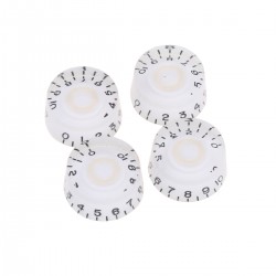 Musiclily Pro Imperial Inch Size Control Speed Knobs for USA Made Les Paul Style Electric Guitar, White (Set of 4)