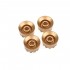 Musiclily Pro Imperial Inch Size Knurled Control Speed Knobs for USA Made Les Paul Style Electric Guitar,Gold (Set of 4)