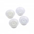 Musiclily Pro Imperial Inch Size Guitar Top Hat Bell 2 Volume 2 Tone Reflector Knobs Set Compatible with USA Made Les Paul SG Style, White with Silver Top 