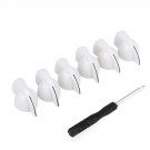Musiclily Pro Imperial Inch Size Guitar Amplifier Effect Pedal Chicken Head Pointer Knobs with Set Screw,Aged White (Set of 6)