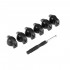 Musiclily Pro Imperial Inch Size Guitar Amplifier Effect Pedal Chicken Head Pointer Knobs with Set Screw,Black (Set of 6)