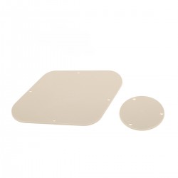 Musiclily Pro Left Handed LP BackPlate and Switch Plate Control Cavity Cover for China Made Epiphone Les Paul Standard,1Ply Cream