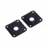 Musiclily Pro Plastic Curved Jack Plate Square  Jackplates for Gibson Epiphone Les Paul Guitar, Black(Set of 2)