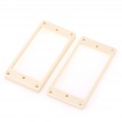 Musiclily Pro Plastic Flat Bottom Humbucker Pickup Mounting Rings Set for Electric Guitar, Cream