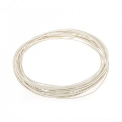 Musiclily Pro 22 AWG Gauge Vintage Style Pre-tinned Push-back Cloth Covered Stranded Wire, White 25 Feet(8 Meters)