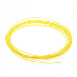Musiclily Pro 22 AWG Gauge Vintage Style Pre-tinned Push-back Cloth Covered Stranded Wire, Yellow 25 Feet(8 Meters)