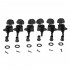 Musiclily Economy 3L3R Roto Style Sealed Guitar Machine Heads Tuners Tuning Keys Set for Gibson or Epiphone Les Paul SG ES, Oval Button Black
