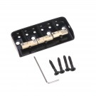 Wilkinson WTBS Short Telecaster Bridge Brass Compensated 3-Saddles for Humbucker Tele Style or Vintage Electric Guitar, Black