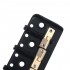 Wilkinson WTBS Short Telecaster Bridge Brass Compensated 3-Saddles for Humbucker Tele Style or Vintage Electric Guitar, Black