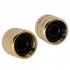 Musiclily Pro Metric Size Push-on Abalone Top Dome Knobs for Import Fender Tele Telecaster Electric Guitar or Precision Bass, Gold (Set of 2)