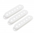 Musiclily Pro Plastic Guitar Single Coil Pickup Covers for USA/Mexico Strat, Aged White (Set of 3)