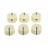 Musiclily Pro Imperial Inch Size Plastic Vintage Amplifier Control Knobs for Solid Shaft CTS Pots , Cream(Set of 6)