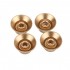 Musiclily Pro Metric Size 18 Splines Bell Top Hat Control Knobs for Asia Import Guitar Bass Split Shaft Pots , Gold (Set of 4)