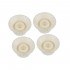 Musiclily Pro Metric Size 18 Splines Bell Top Hat Control Knobs for Asia Import Guitar Bass Split Shaft Pots , White (Set of 4)