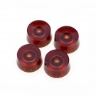 Musiclily Pro Metric Size 18 Splines Speed Control Knobs for Asia Import Guitar Bass Split Shaft Pots, Amber(Set of 4)