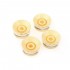 Musiclily Pro Metric Size 18 Splines Speed Control Knobs for Asia Import Guitar Bass Split Shaft Pots, Cream (Set of 4)
