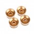 Musiclily Pro Metric Size 18 Splines Speed Control Knobs for Asia Import Guitar Bass Split Shaft Pots, Gold (Set of 4)