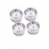 Musiclily Pro Metric Size 18 Splines Guitar Speed Control Knobs for Epiphone Les Paul SG Style, Transparent (Set of 4)