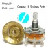 Musiclily Pro Metric Size Guitar Reflector Knobs Top Hat Bell 2 Volume 2 Tone Knobs Set for Epiphone Les Paul SG Electric Guitar, Amber with Silver Top