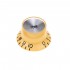 Musiclily Pro Metric Size 18 Spline Guitar Top Hat Bell 2 Volume 2 Tone Reflector Knobs Set for Epiphone Les Paul SG Style ,Cream with Silver Top