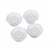 Musiclily Pro Left Handed Metric Size 18 Splines Guitar Bell Top Hat Knobs for Epiphone Les Paul SG Style, White (Set of 4)