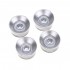 Musiclily Pro Left Handed Metric Size 18 Splines Guitar Speed Control Knobs for Epiphone Les Paul SG Style, Silver (Set of 4)