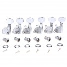 Wilkinson Left Handed 6-in-line E-Z-LOK Guitar Tuners Tuning Pegs Keys Machine Heads Set for Fender Strat/Tele Style Electric Guitar, Chrome