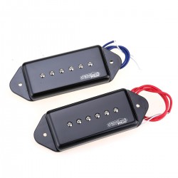 Wilkinson Low Gauss Iconic Sound Ceramic P90 Dogear Style Single Coil Neck Pickup for SG/LP Electric Guitar , Black