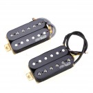 Wilkinson Classic Tone Ceramic Overwound Open Style Humbucker Pickups Set for Electric Guitar, Black