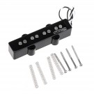 Wilkinson Variable Gauss Ceramic Traditional Jazz Bass Neck Pickup for JB Style Electric Bass, Black