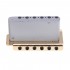 Wilkinson 52.5mm(2-1/16 inch) Vintage Style Full Block ST Guitar Tremolo Bridge Pop-In Arm 6 Screws for Squier/Mexico Fender Strat, Gold